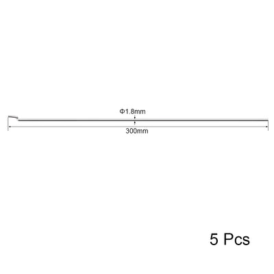 Harfington Uxcell 1.8 x L300 mm Pushrod Connector Stainless Steel Rod Linkage,Z Shape,5pcs