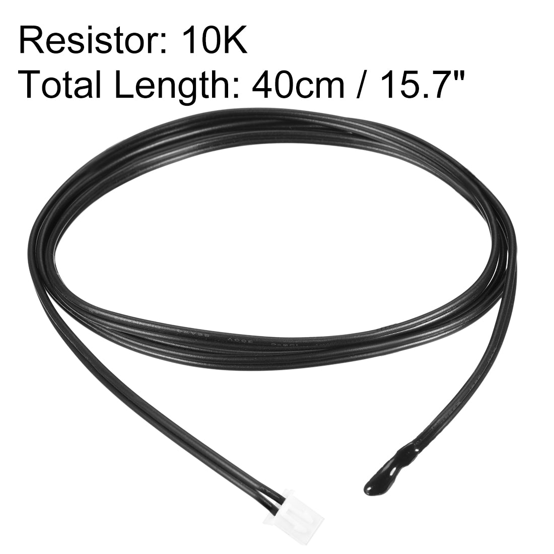 uxcell Uxcell 10K NTC Thermistor Probe 15.7 Inch Epoxy Sensitive Temperature Temp Sensor for Air Conditioner