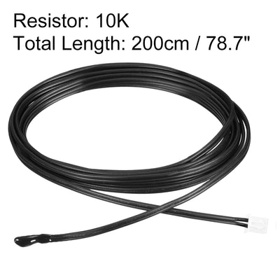 Harfington Uxcell 10K NTC Thermistor Probe 78.7 Inch Epoxy Sensitive Temperature Temp Sensor for Air Conditioner