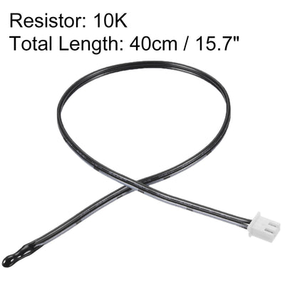 Harfington Uxcell 2 Pcs 10K NTC Thermistor Probe 15.7 Inch Epoxy Sensitive Temperature Temp Sensor for Air Conditioner