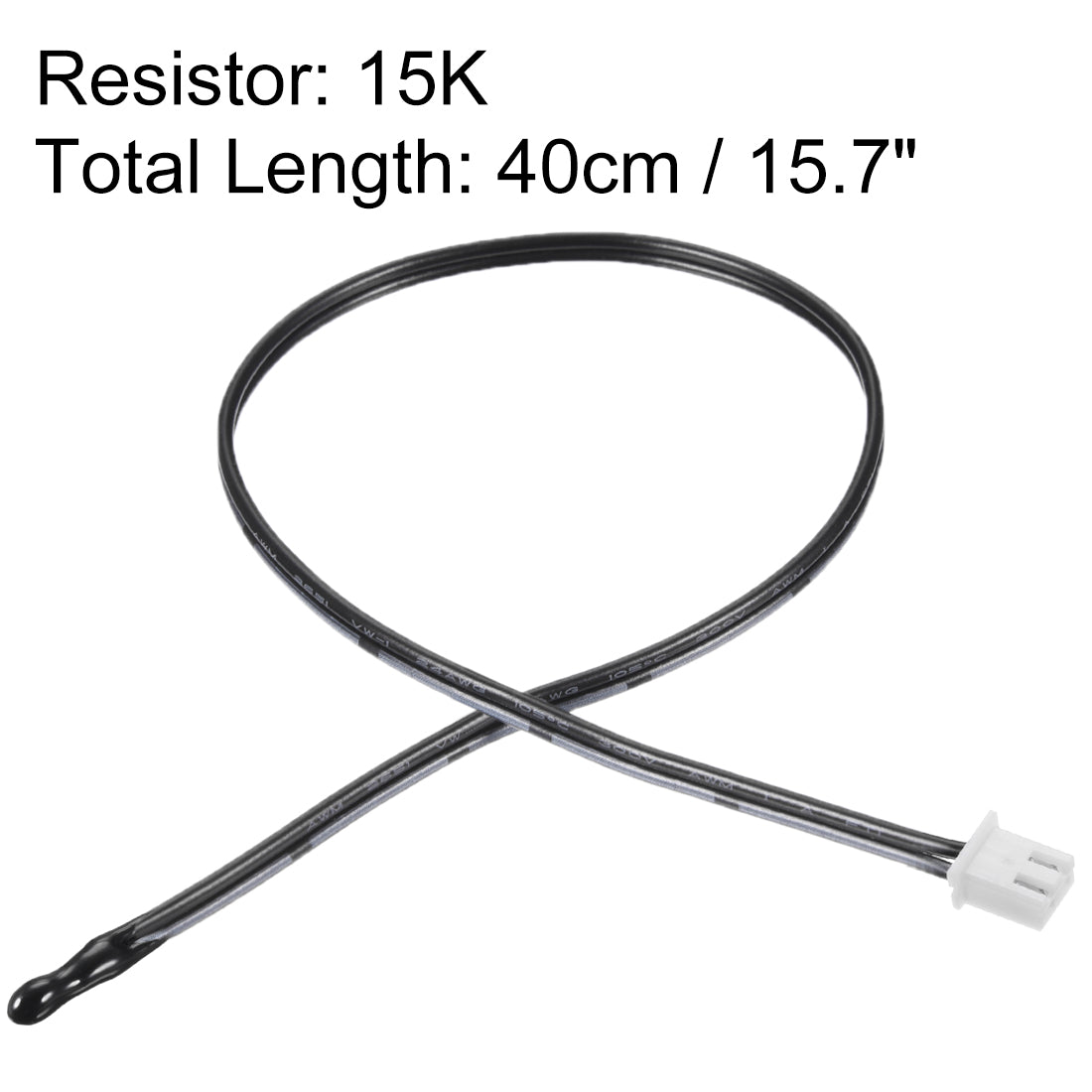 uxcell Uxcell 2 Pcs 15K NTC Thermistor Probe 15.7 Inch Epoxy Sensitive Temperature Temp Sensor for Air Conditioner