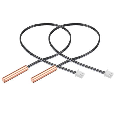 Harfington Uxcell 2 Pcs 10K NTC Thermistor Probe 15.7 Inch Copper Sensitive Temperature Temp Sensor for Air Conditioner