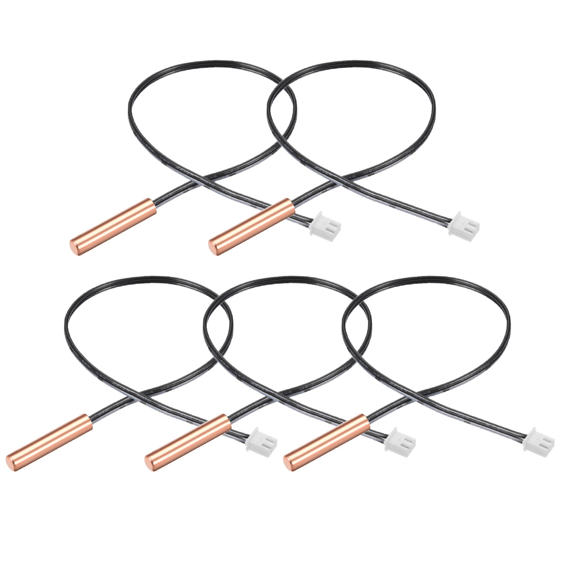 uxcell Uxcell 5 Pcs 15K NTC Thermistor Probe 15.7 Inch Copper Sensitive Temperature Temp Sensor for Air Conditioner