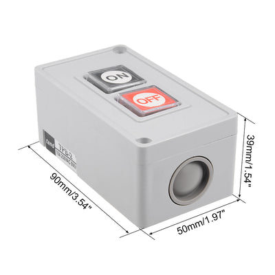 Harfington Uxcell Start Stop ON OFF Momentary Push Button Control Switch Box for Electric Tool 10A