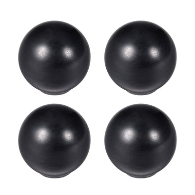 Harfington Uxcell 4Pcs Thermoset Ball Knob M5 Female Threaded Machine Handle 16mm Diameter Smooth Rim Black