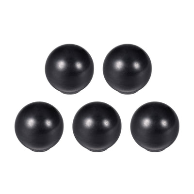 Harfington Uxcell 5Pcs Thermoset Ball Knob M5 Female Threaded Machine Handle 16mm Diameter Smooth Rim Black