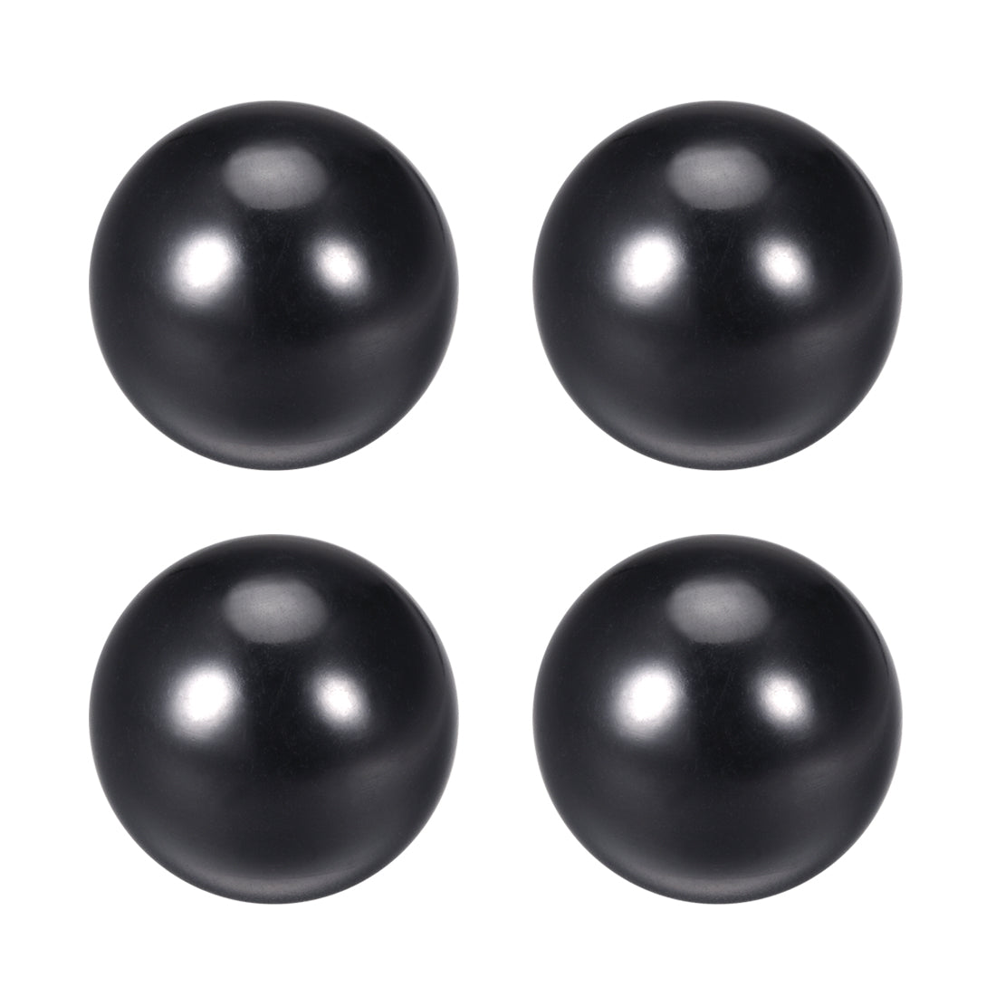 uxcell Uxcell 4Pcs Thermoset Ball Knob M6 Female Threaded Machine Handle 20mm Diameter Smooth Rim Black