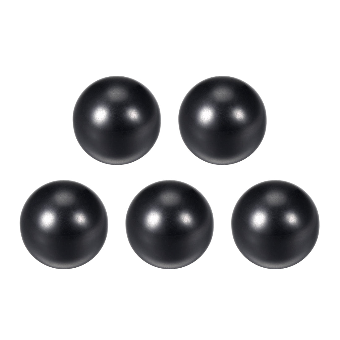 uxcell Uxcell 5Pcs Thermoset Ball Knob M8 Female Threaded Machine Handle 25mm Diameter Smooth Rim Black