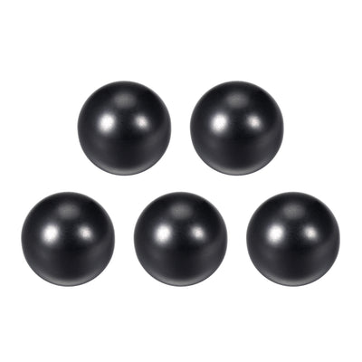 Harfington Uxcell 5Pcs Thermoset Ball Knob M8 Female Threaded Machine Handle 25mm Diameter Smooth Rim Black