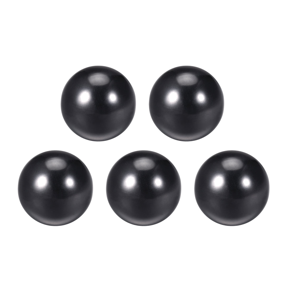 uxcell Uxcell 5Pcs Thermoset Ball Knob M10 Female Threaded Machine Handle 35mm Diameter Smooth Rim Black