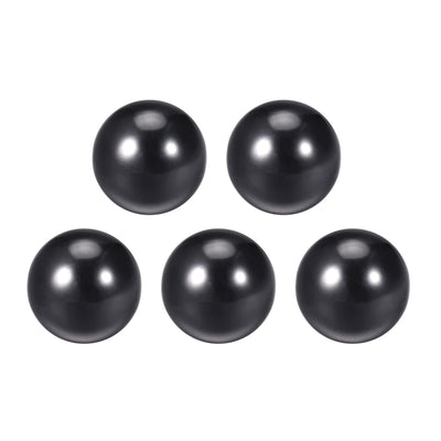 Harfington Uxcell 5Pcs Thermoset Ball Knob M10 Female Threaded Machine Handle 35mm Diameter Smooth Rim Black