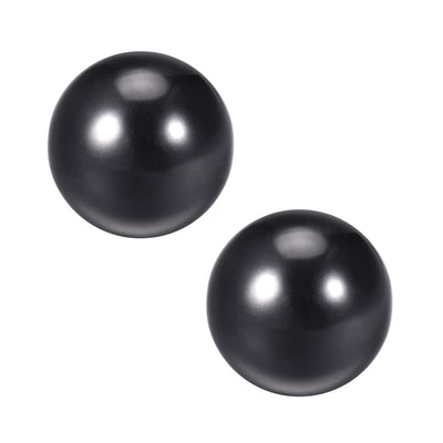 Harfington Uxcell 2 Pcs Thermoset Ball Knob M12 Female Threaded Machine Handle 40mm Diameter Smooth Rim Black