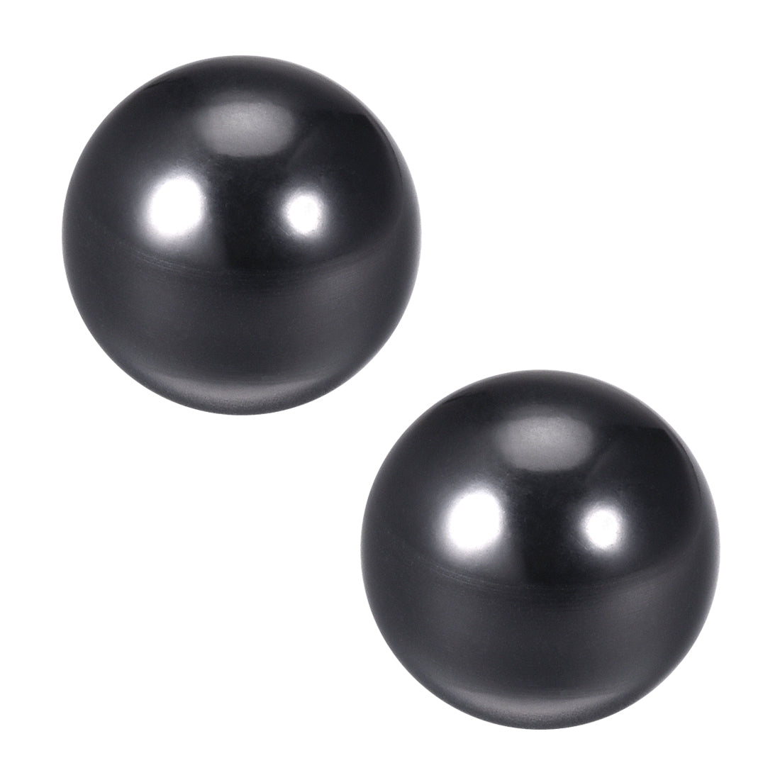 uxcell Uxcell 2 Pcs Thermoset Ball Knob M8 Female Threaded Machine Handle 30mm Diameter Smooth Rim Black