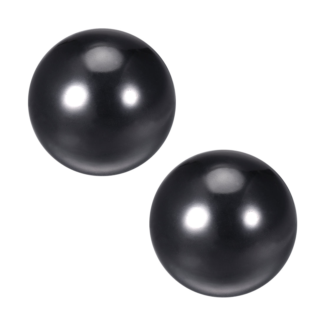 uxcell Uxcell 2 Pcs Thermoset Ball Knob M20 Female Threaded Machine Handle 50mm Diameter Smooth Rim Black