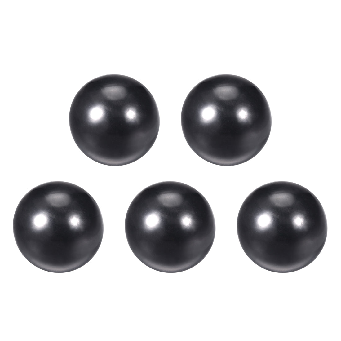 uxcell Uxcell 5 Pcs Thermoset Ball Knob M16 Female Threaded Machine Handle 45mm Diameter Smooth Rim Black