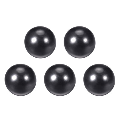 Harfington Uxcell 5 Pcs Thermoset Ball Knob M16 Female Threaded Machine Handle 45mm Diameter Smooth Rim Black