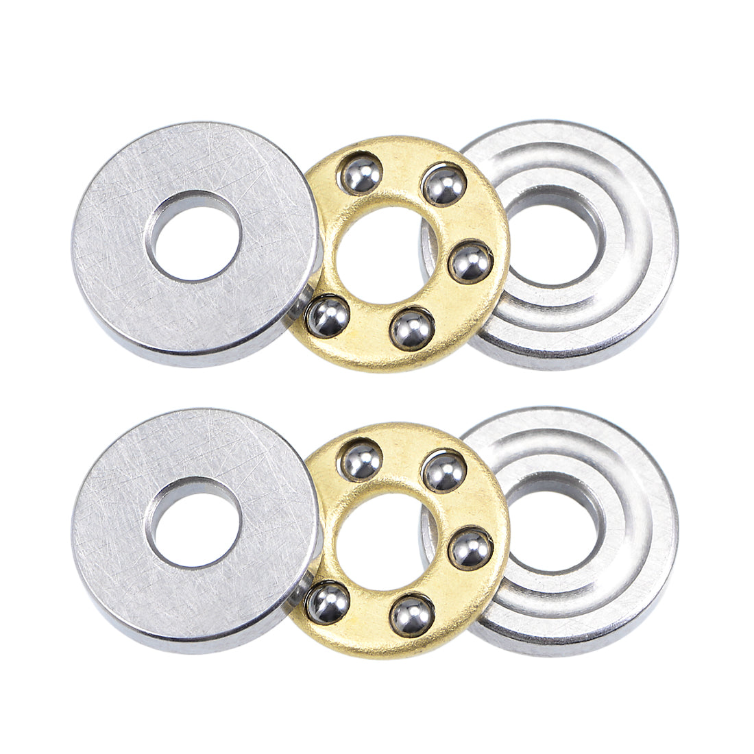 uxcell Uxcell F2-6M Miniature Thrust Ball Bearings 2x6x3mm Chrome Steel 2pcs