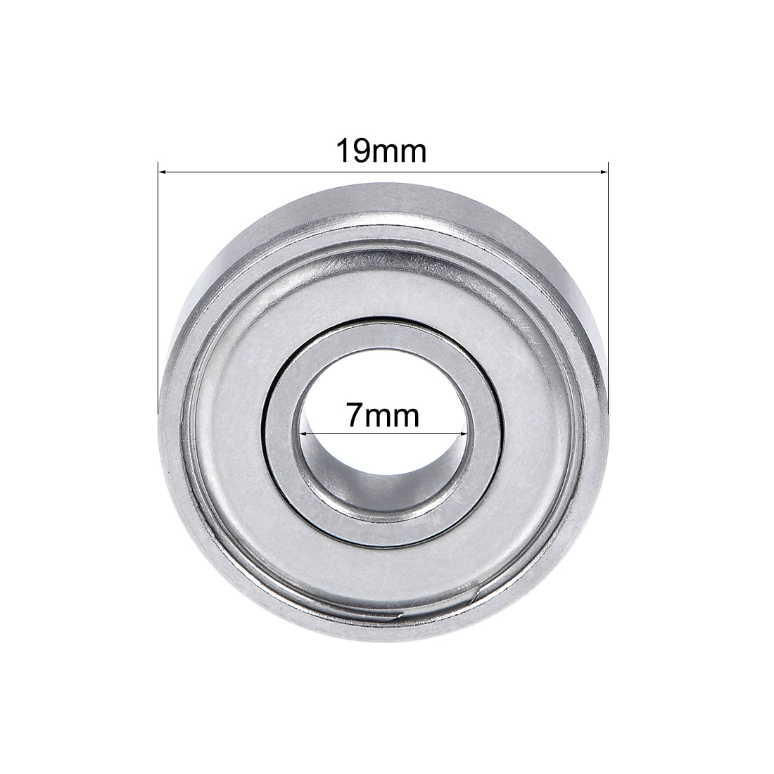 uxcell Uxcell S607ZZ Stainless Steel Ball Bearing 7mmx19mmx6mm Double Shielded S607Z Bearings 5pcs