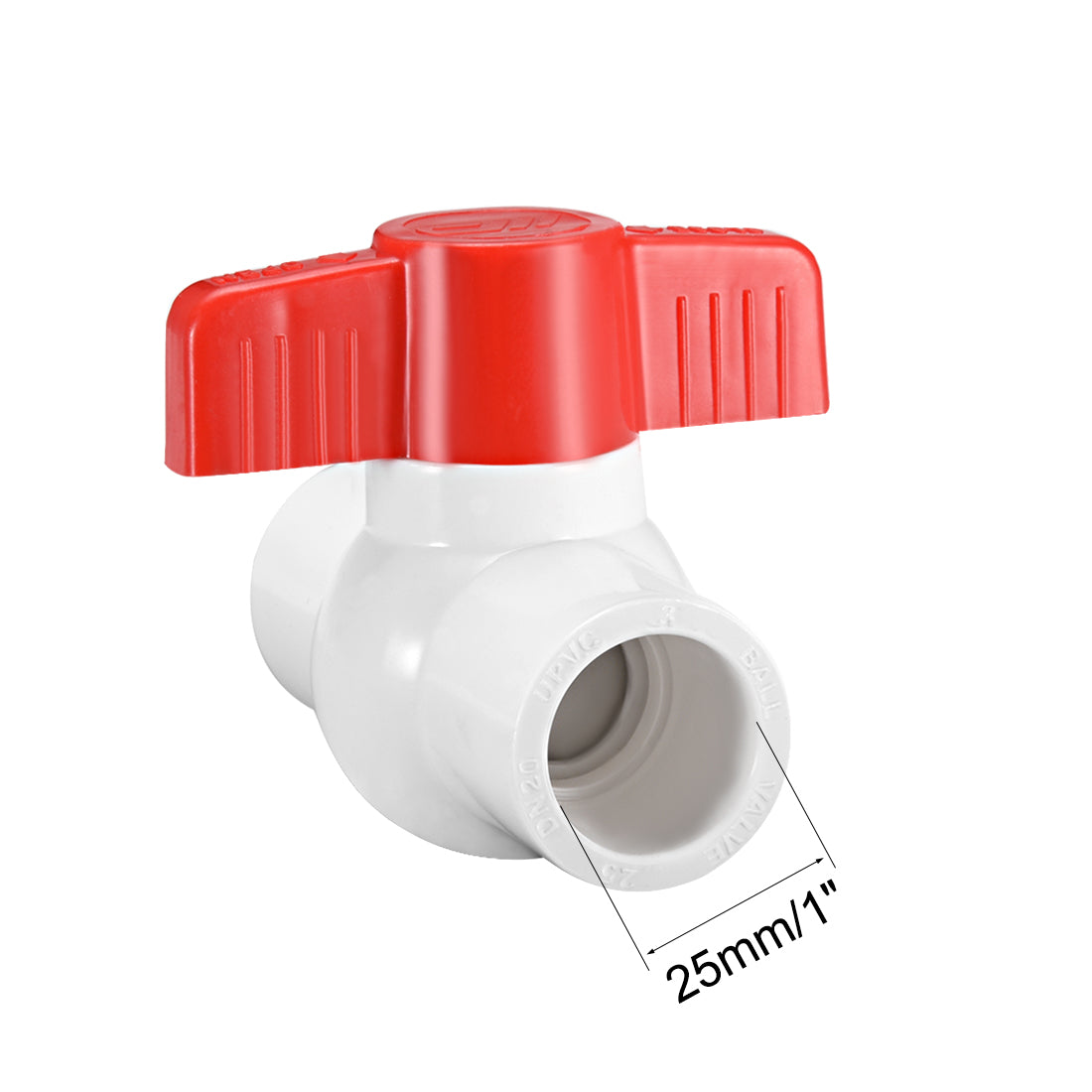 uxcell Uxcell PVC Ball Valve for Water Supply Pipe, Slip Connection 2Pcs