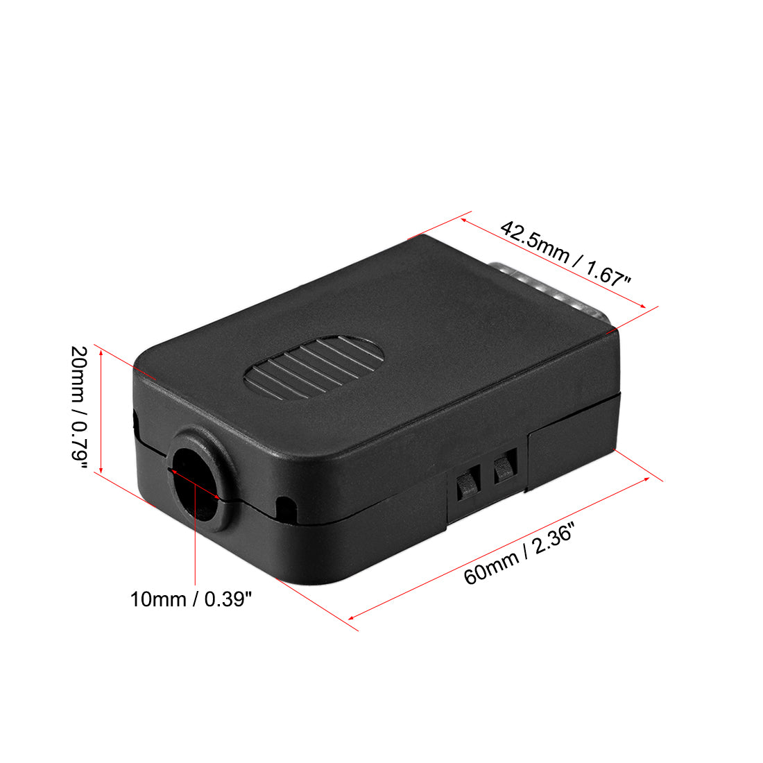 uxcell Uxcell D-Sub DB15 Ausbruch Brett Anschluss mit 15 polig 2 reihig Stecker lötfreien Anschlussanschlussadapter mit Rändelschrauben