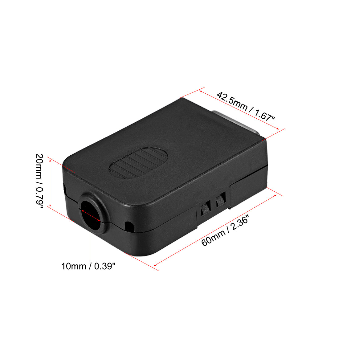 uxcell Uxcell D-sub DB15 Breakout Board Connector with Case 15 Pin 2 Row Female Port Solderless Terminal Block Adapter with Thumb Screws