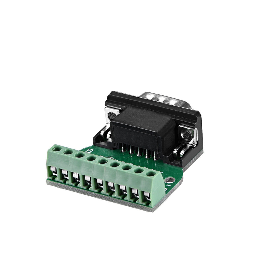 uxcell Uxcell D-sub DB9 Breakout Board Connector 9 Pin 2 Row Male RS232 Serial Port Solderless Terminal Block Adapter