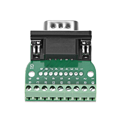 Harfington Uxcell D-sub DB9 Breakout Board Connector 9 Pin 2 Row Male RS232 Serial Port Solderless Terminal Block Adapter