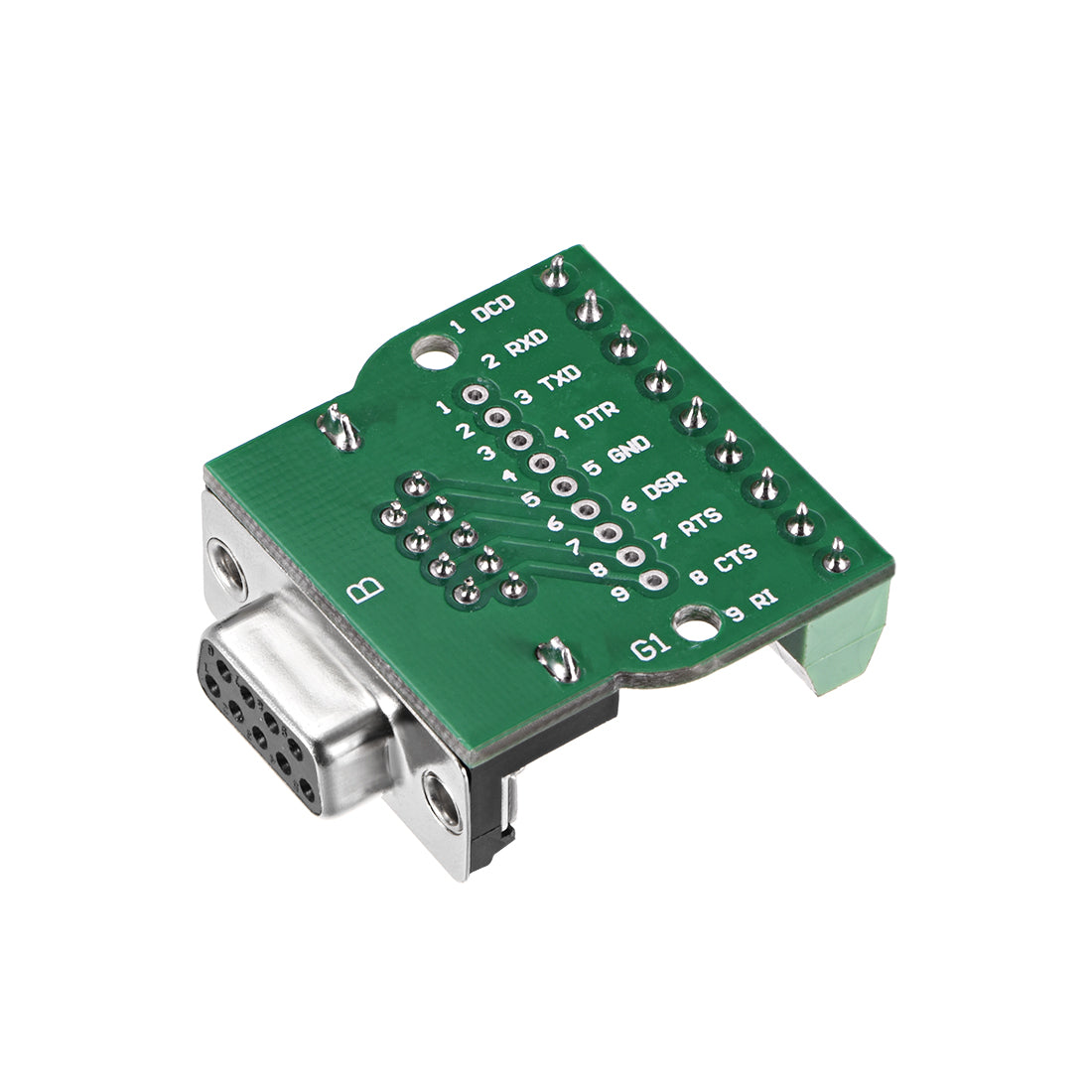 uxcell Uxcell D-sub DB9 Breakout Board Connector 9 Pin 2 Row Female RS232 Serial Port Solderless Terminal Block Adapter