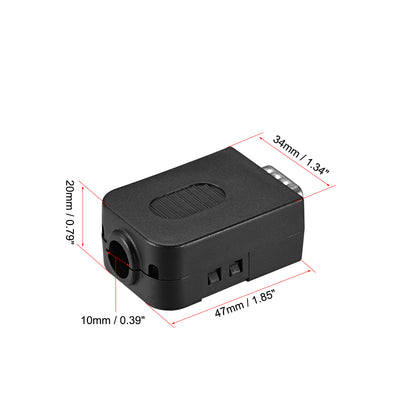 Harfington Uxcell D-Sub DB9 Ausbruch Brett Anschluss mit 9-poligem 2-reihigem 422 Serial Port Lötanschlussblockadapter mit Rändelschrauben