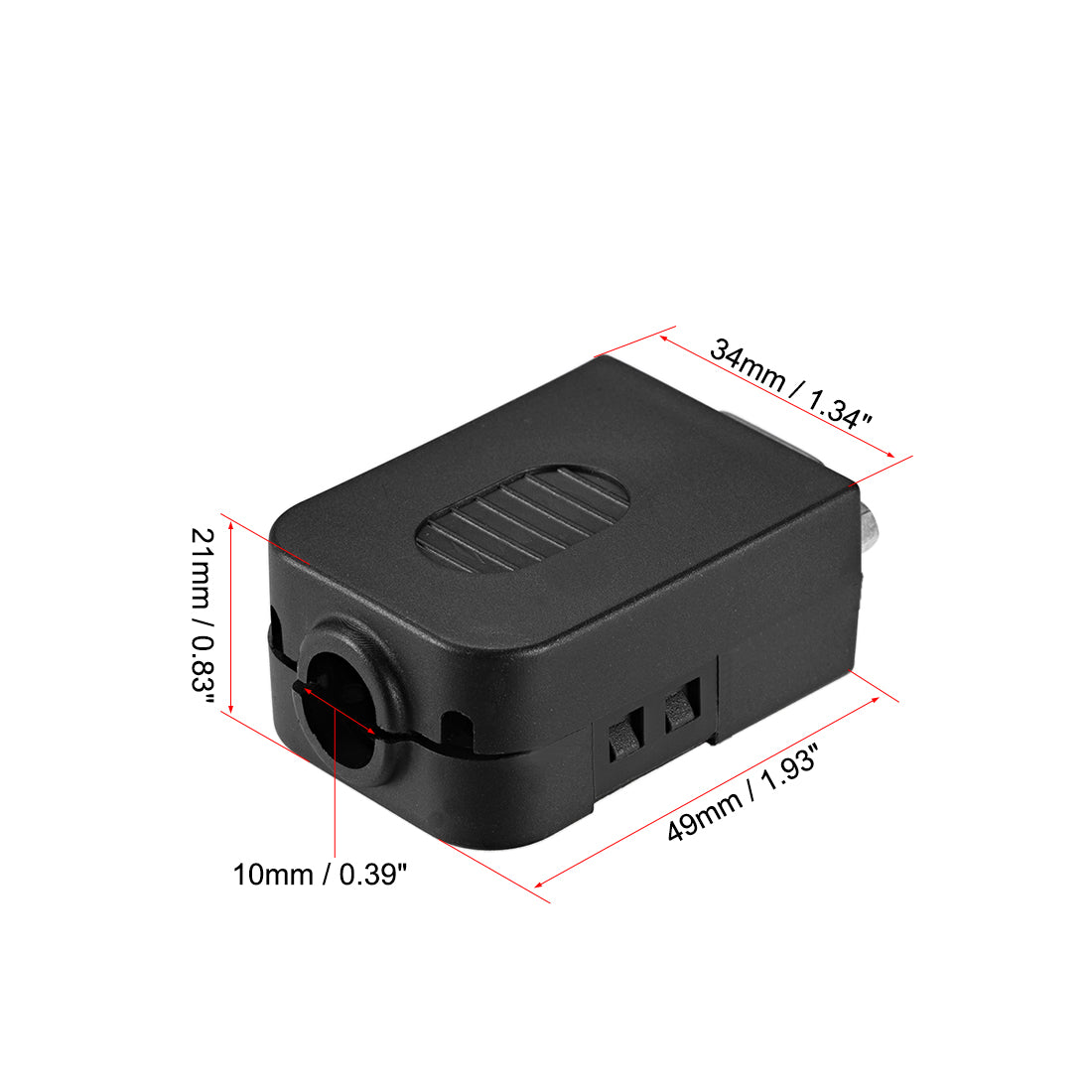 uxcell Uxcell D-sub DB9 Breakout Board Connector with Case 9 Pin 2 Row Female RS232 Serial Port Solderless Terminal Block Adapter with Positioning Nuts