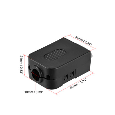 Harfington Uxcell D-sub DB9 Breakout Board Connector with Case 9 Pin 2 Row Female RS232 Serial Port Solderless Terminal Block Adapter with Positioning Nuts