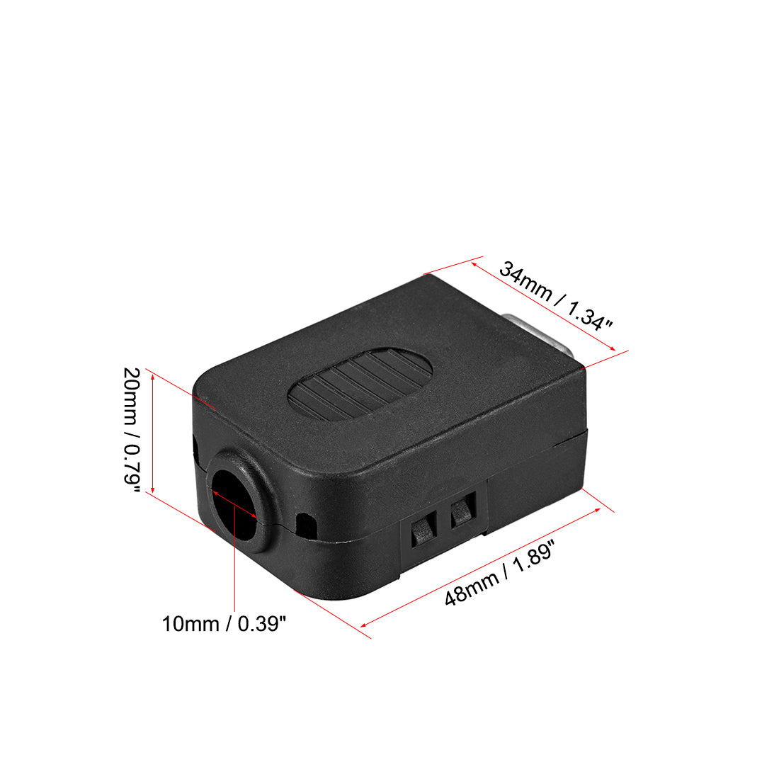 uxcell Uxcell D-sub DB15 Breakout Board Connector with Case 15 Pin 3 Row Female Port Solderless Terminal Block Adapter with Thumb Screws