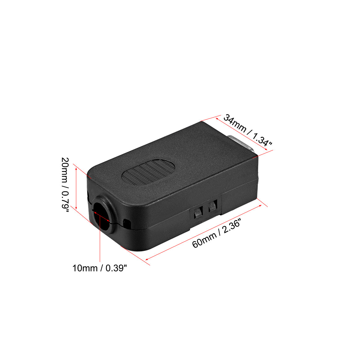 uxcell Uxcell D-sub DB15 Breakout Board Connector with Case 15 Pin 3-row Female Port Solderless Terminal Block Adapter with Thumb Screws