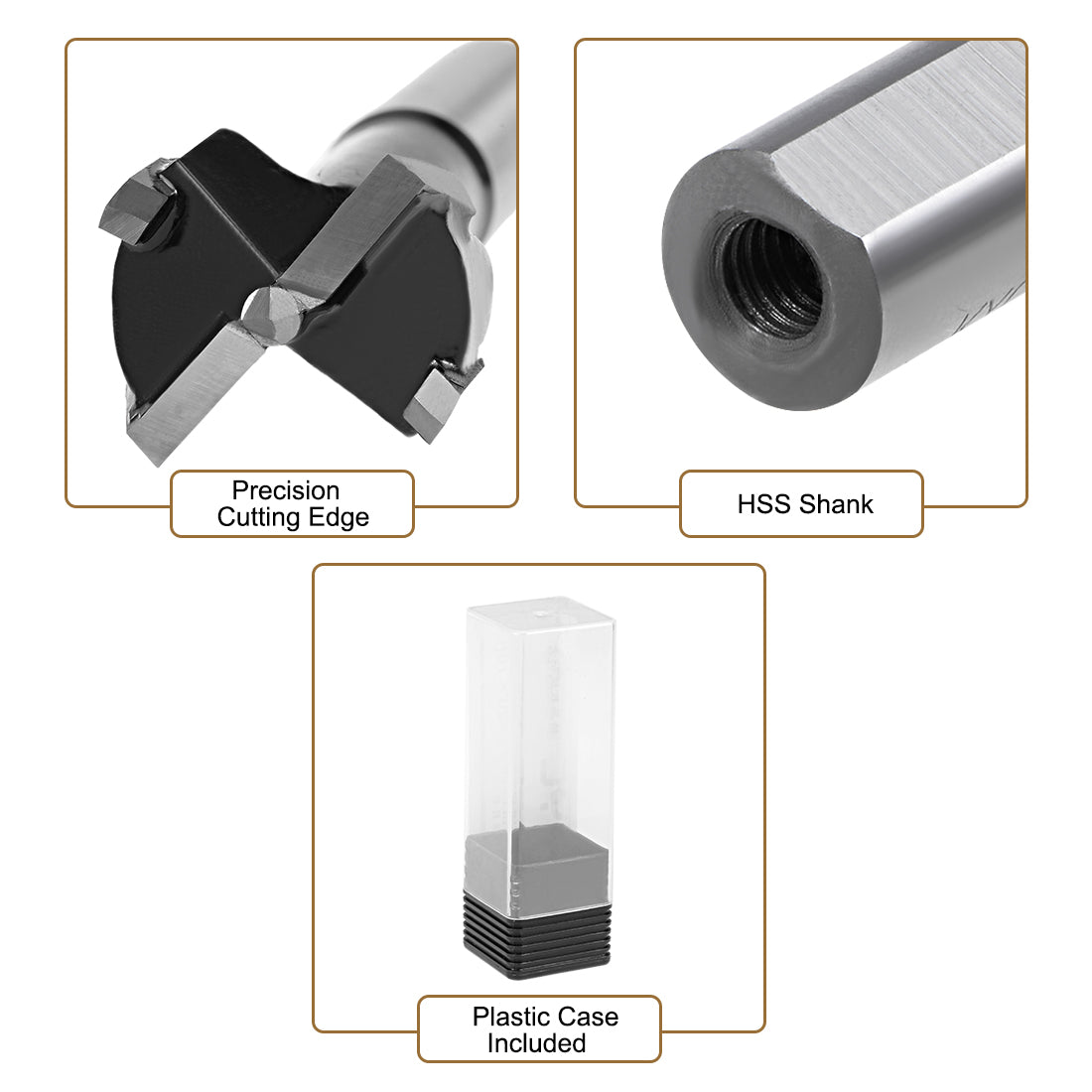 uxcell Uxcell Brad Point Drill Bits for Wood 20mm x 70mm Forward Turning HSS for Woodworking Carpentry Drilling Tool