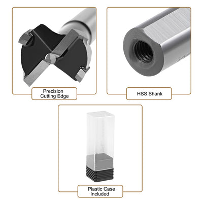 Harfington Uxcell Brad Point Drill Bits for Wood 20mm x 70mm Forward Turning HSS for Woodworking Carpentry Drilling Tool