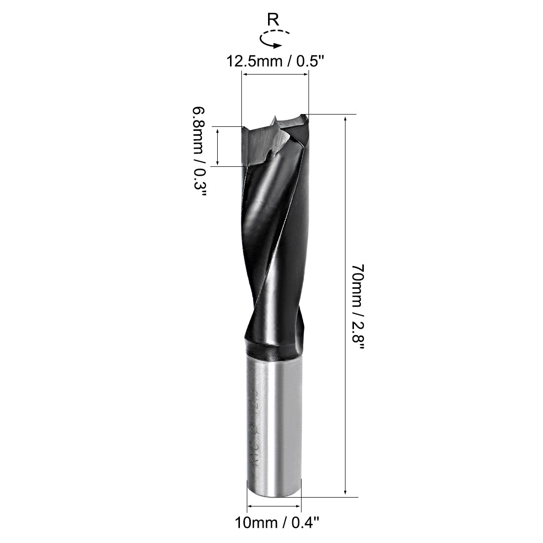 uxcell Uxcell Brad Point Drill Bits for Wood 12.5mm x 70mm Forward Turning HSS for Woodworking Carpentry Drilling Tool