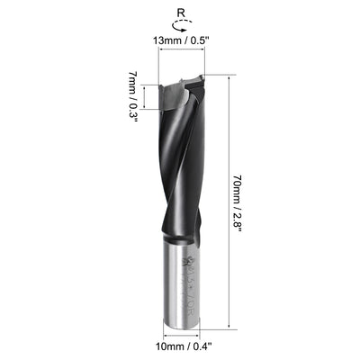 Harfington Uxcell Brad Point Drill Bits for Wood 13mm x 70mm Forward Turning HSS for Woodworking Carpentry Drilling Tool