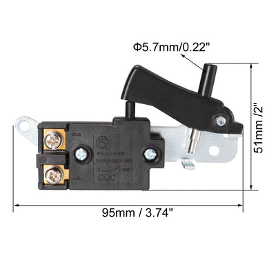 Harfington Uxcell Electric Hammer Trigger Switch for Leiya 95/115 AC250V 10A Tool Power Speed Control