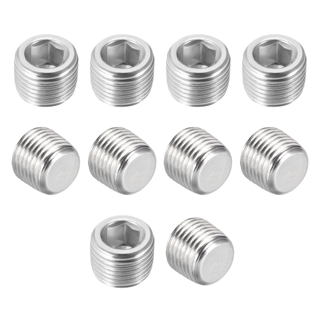 Uxcell Uxcell Hex Counter Sunk Plug, Air Pipe Fitting 1/2 Inch G Male Pipe Adapter Connector 10pcs