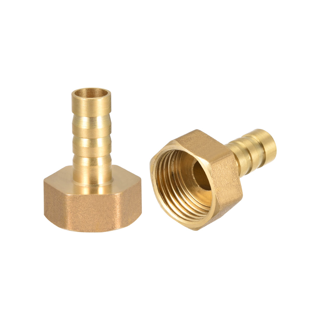 uxcell Uxcell Brass Barb Hose Fitting Connector Adapter 10mm Barbed x G1/2 Female Pipe 2pcs