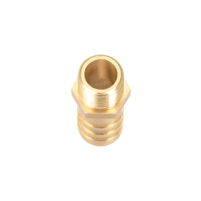 Harfington Uxcell Brass Barb Hose Fitting Connector Adapter 10mm Barbed x G1/8 Male Pipe 2pcs