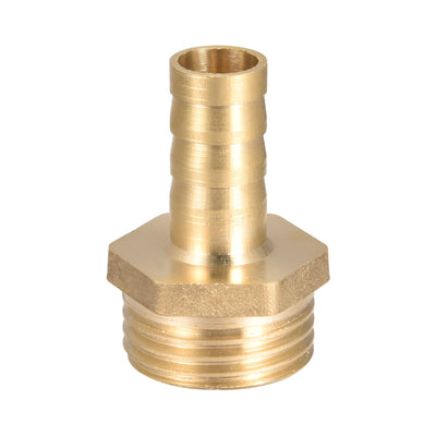 Harfington Uxcell Brass Barb Hose Fitting Connector Adapter 10mm Barbed x G1/2 Male Pipe