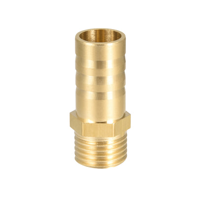 Harfington Uxcell Brass Barb Hose Fitting Connector Adapter 12mm Barbed x G1/4 Male Pipe