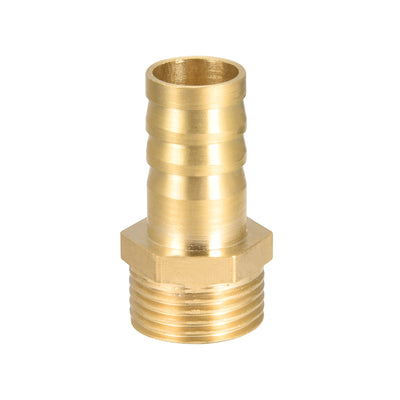 Harfington Uxcell Brass Barb Hose Fitting Connector Adapter 12mm Barbed x G3/8 Male Pipe