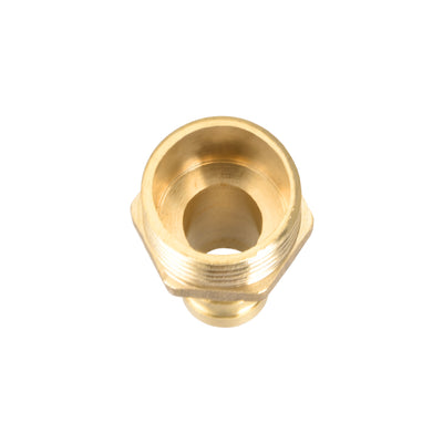 Harfington Uxcell Brass Barb Hose Fitting Pipe Connector Adapter 12mm Barb x G1/2 Male Thread