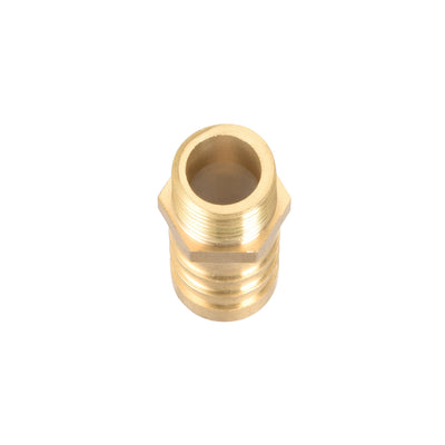 Harfington Uxcell Brass Barb Hose Fitting Connector Adapter 14mm Barbed x G1/4 Male Pipe 2Pcs