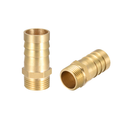 Harfington Uxcell Brass Barb Hose Fitting Connector Adapter 16mm Barbed x G3/8 Male Pipe 2Pcs