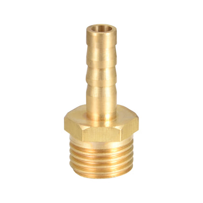 Harfington Uxcell Brass Barb Hose Fitting Connector Adapter 6mm Barbed x G1/4 Male Pipe