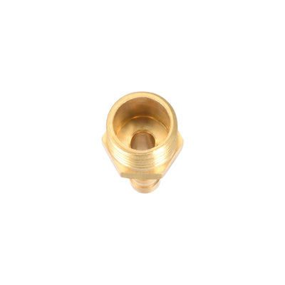 Harfington Uxcell Brass Barb Hose Fitting Connector Adapter 6mm Barbed x G1/4 Male Pipe 5pcs