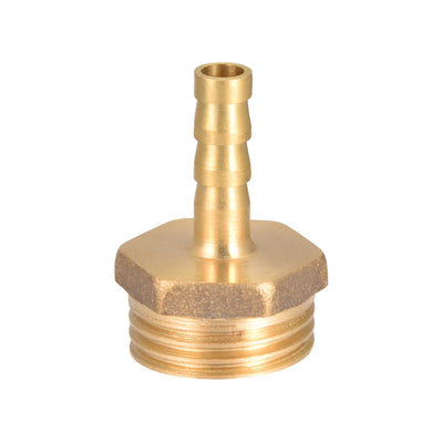 Harfington Uxcell Brass Barb Hose Fitting Connector Adapter 6mm Barbed x G1/2 Male Pipe